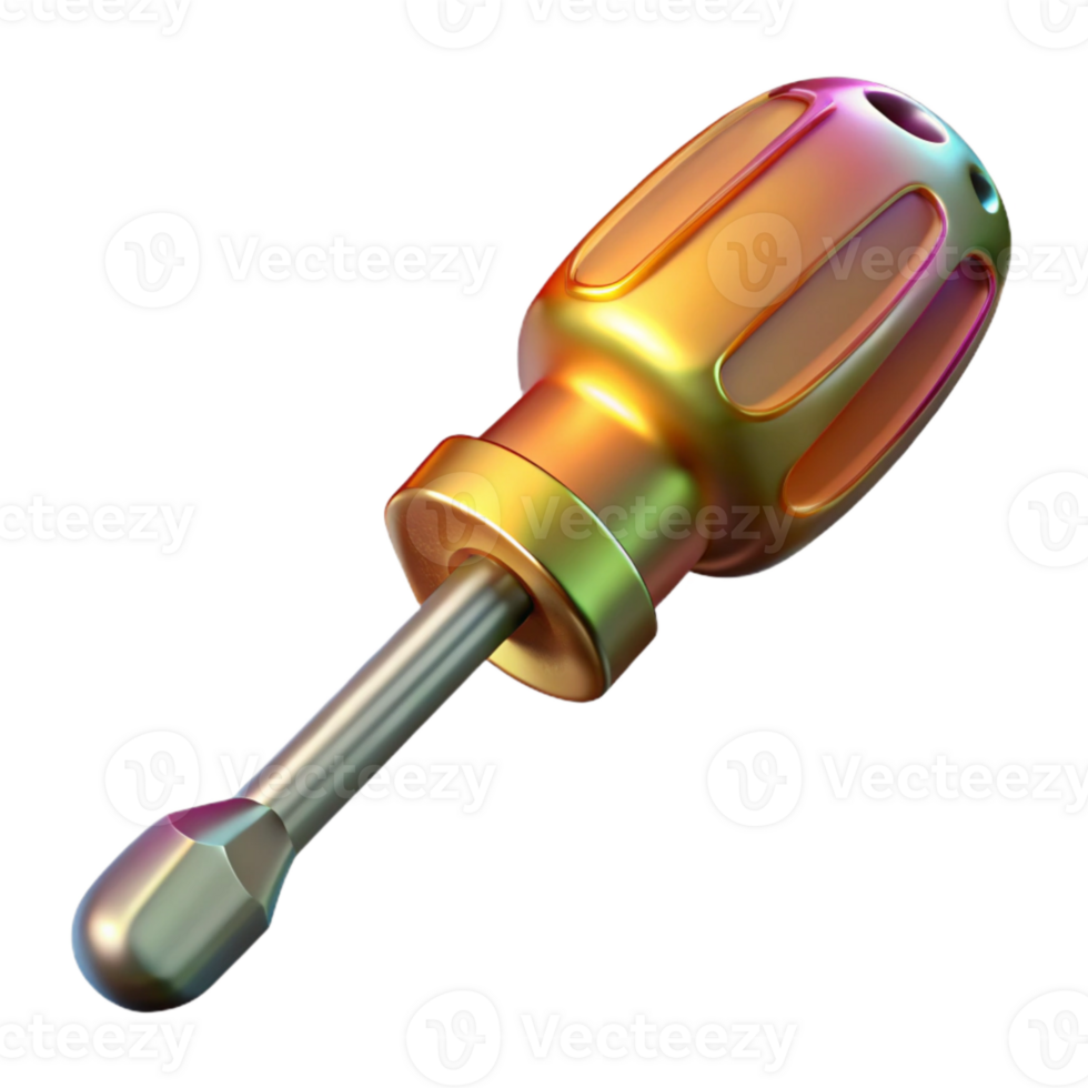 impressive artistic Shiny Screwdriver Close Up Cutout Element professional png