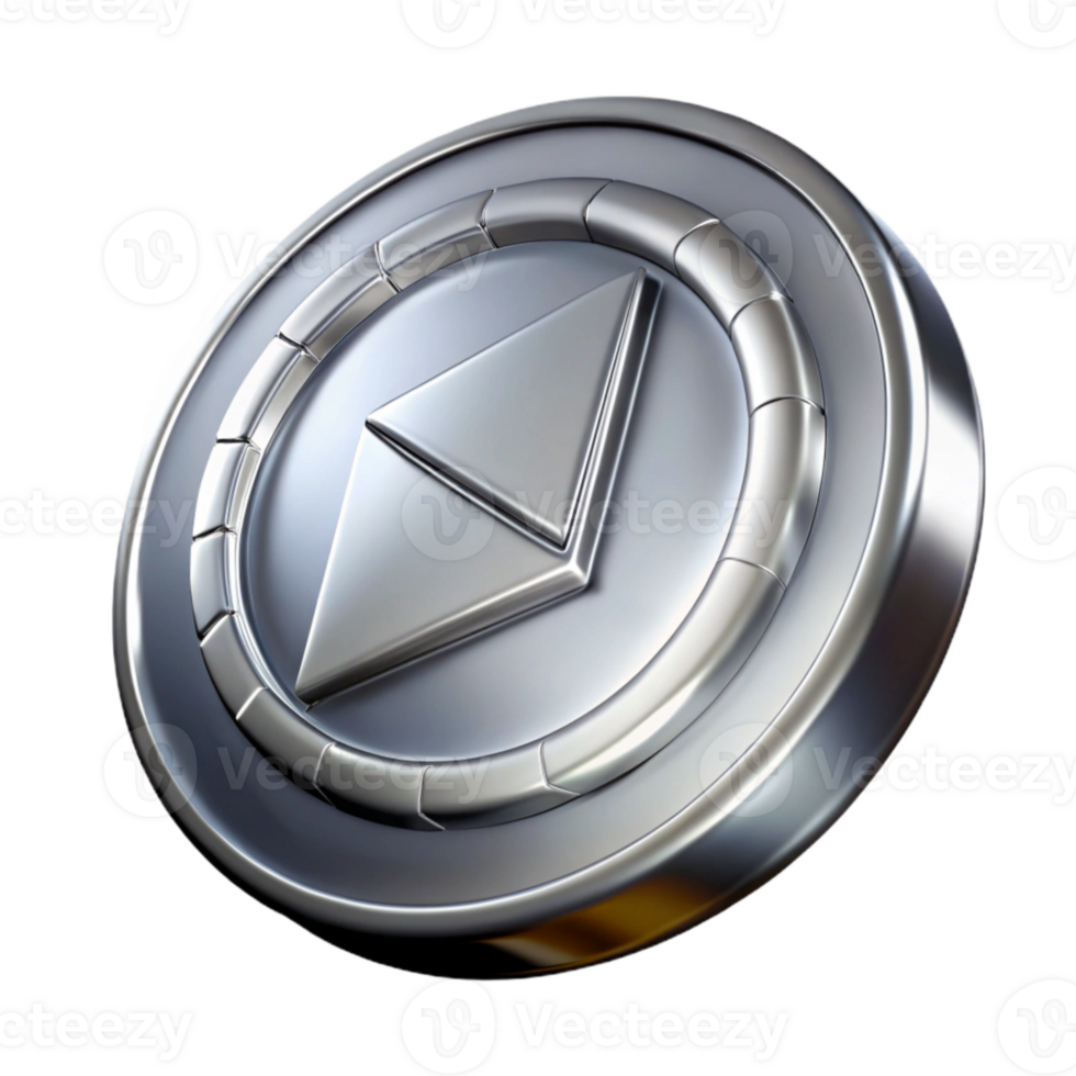 impressive artistic Shiny Silver Coin with Transparent Background Cutout exclusive png