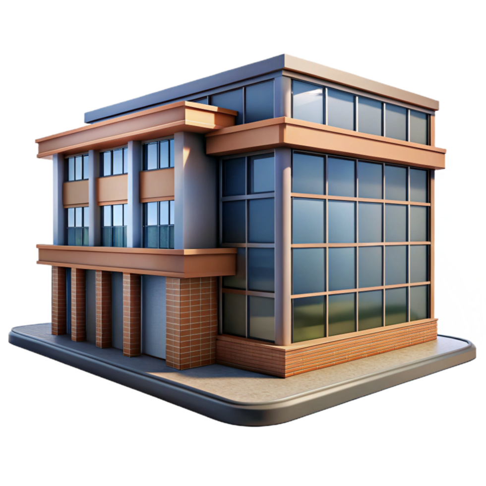 extraordinary traditional Side View Office Building with Modern Architecture Cutout professional png