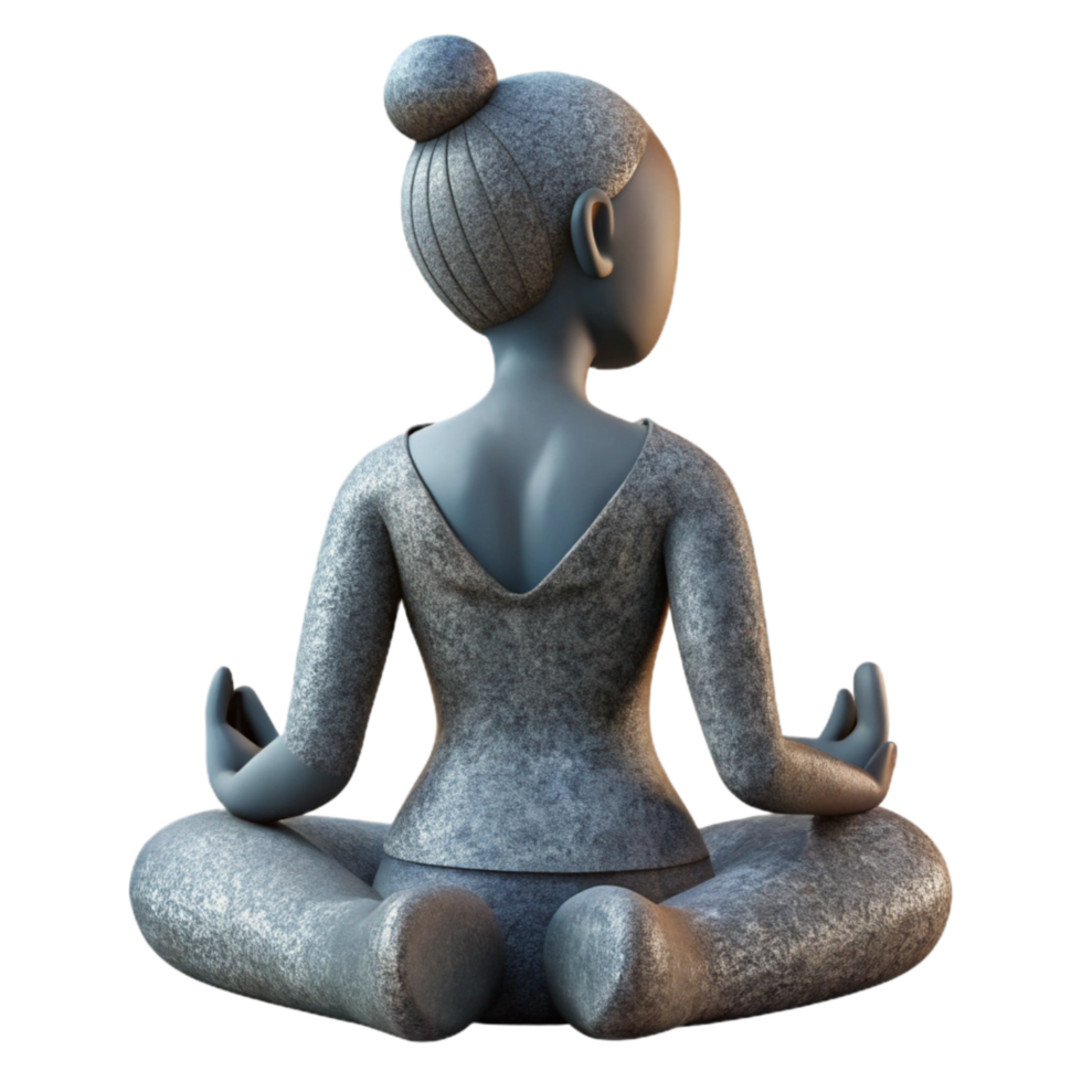 extraordinary abstract Side View of Meditating Woman Silhouette Cutout original png