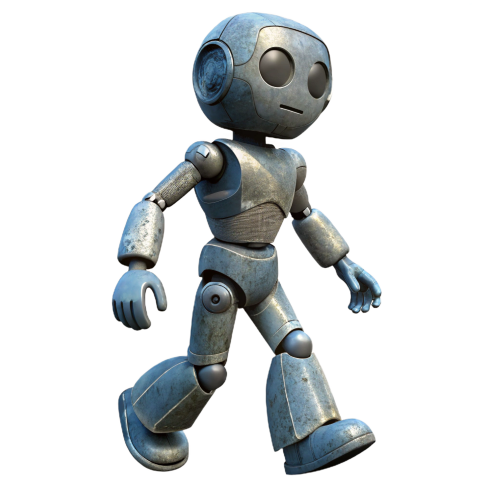 elegant traditional Side View Walking Robot Silhouette Cutout png