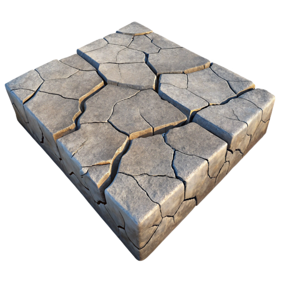 stunning modern Sidewalk Crack Texture Close Up Transparent Background high resolution png