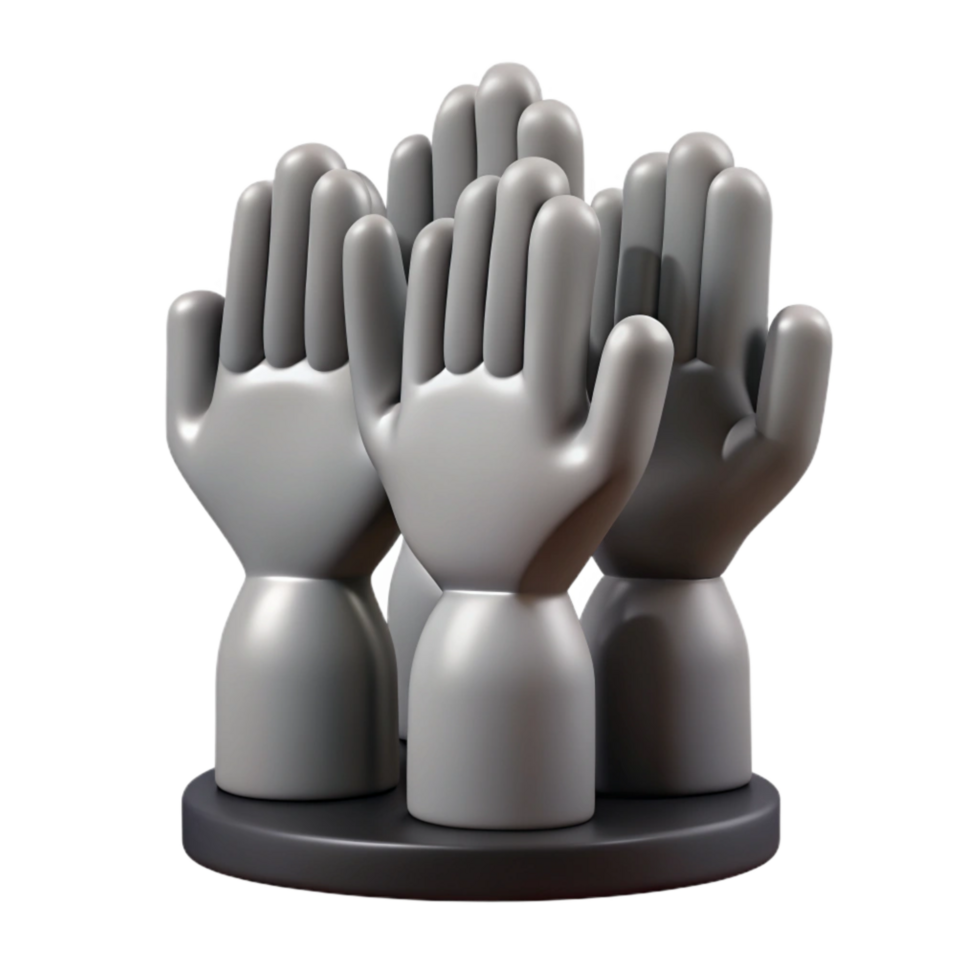 beautiful vintage Silhouette of Audience Clapping Hands Isolated original png