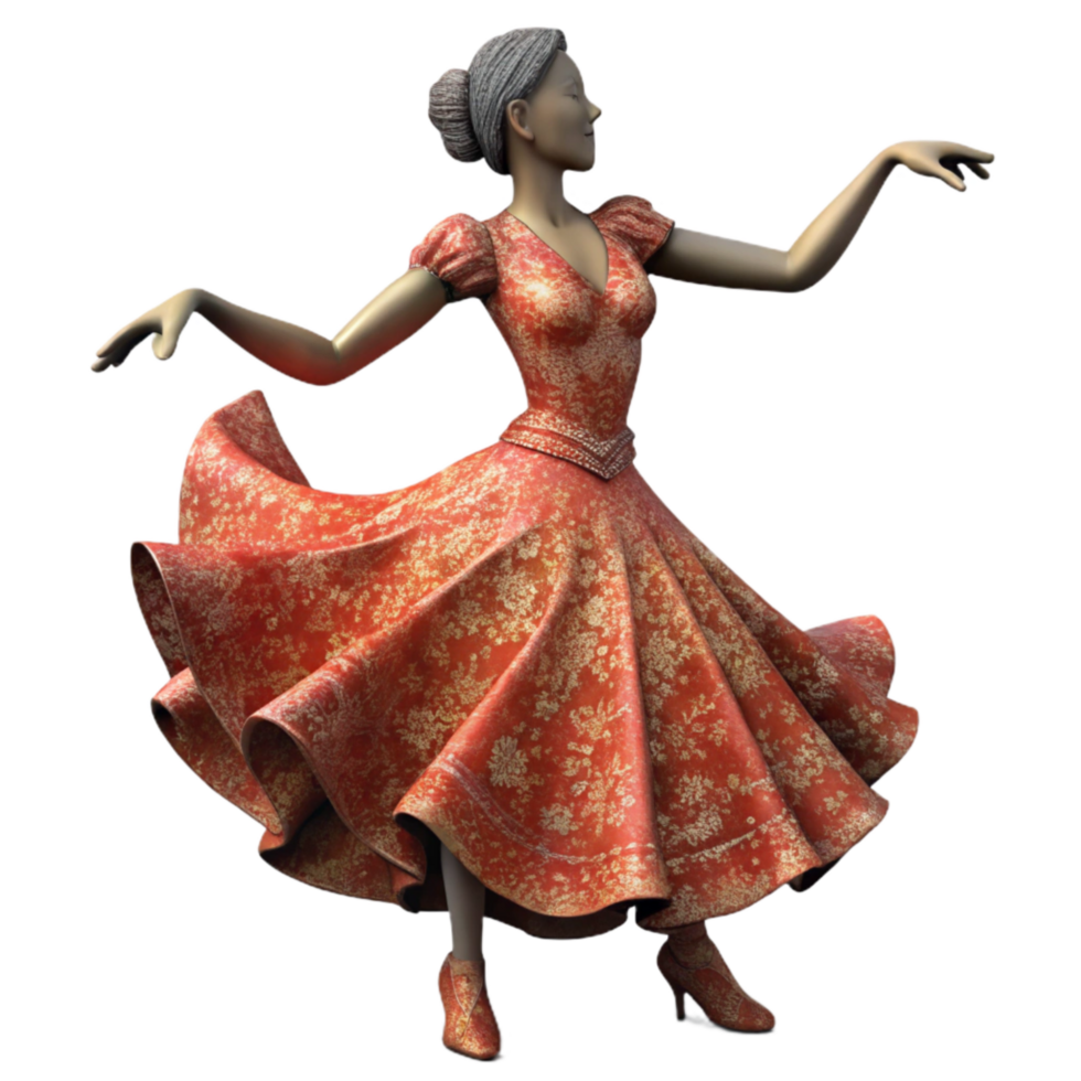 wonderful rustic Silhouette Flamenco Dancer Isolated on White professional png
