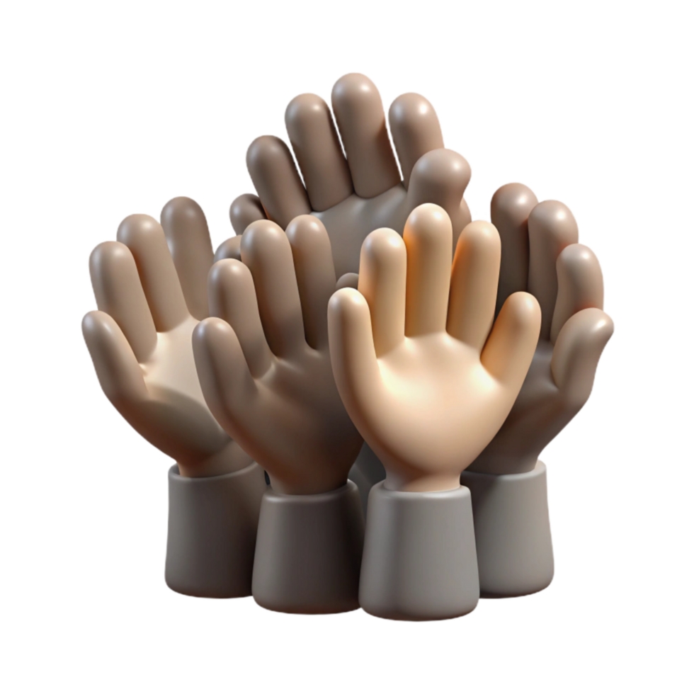 wonderful vintage Silhouette of Audience Clapping Hands Isolated png