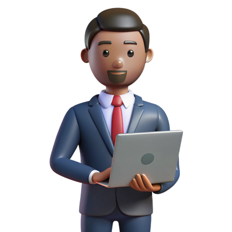 wonderful vintage Silhouette of Businessman with Briefcase Transparent Background original png