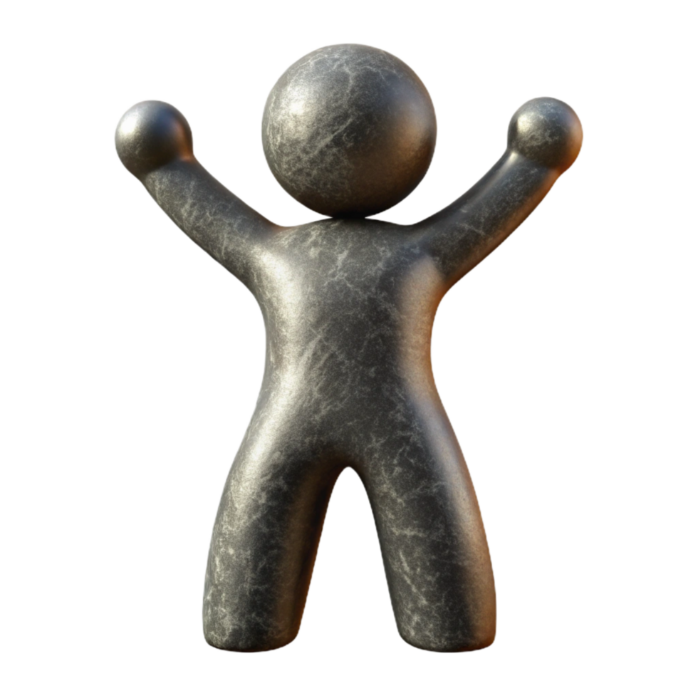 serene creative Silhouette of Person Achieving Isolated premium png