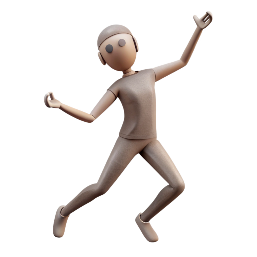 magnificent artistic Silhouette of Person Dancing Cutout Element original png