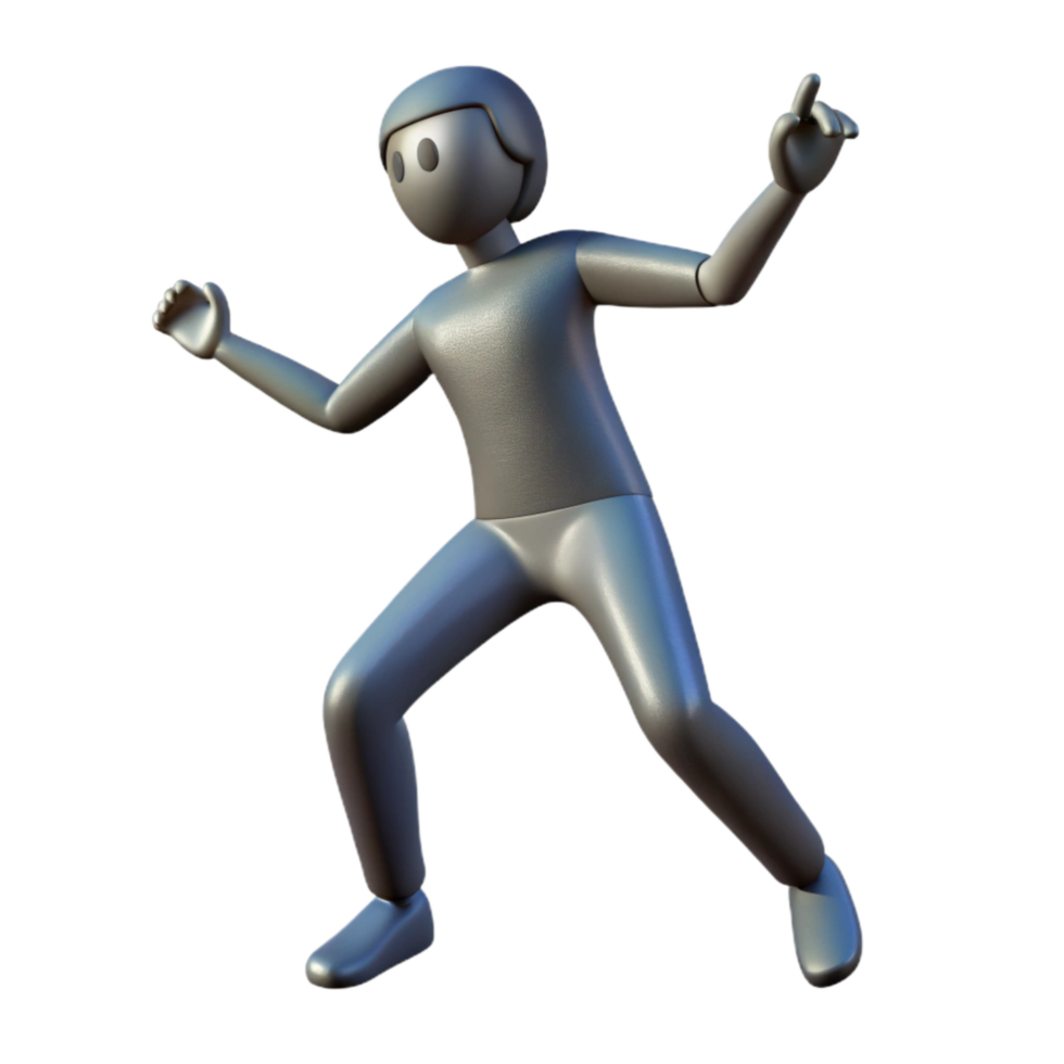 dramatic abstract Silhouette of Person Dancing Cutout Element high resolution png