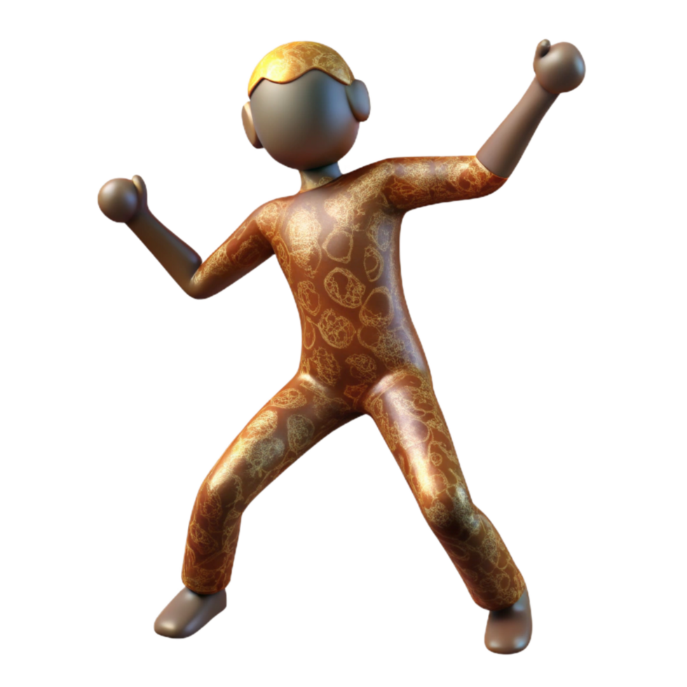 serene abstract Silhouette of Person Dancing Cutout Element professional png
