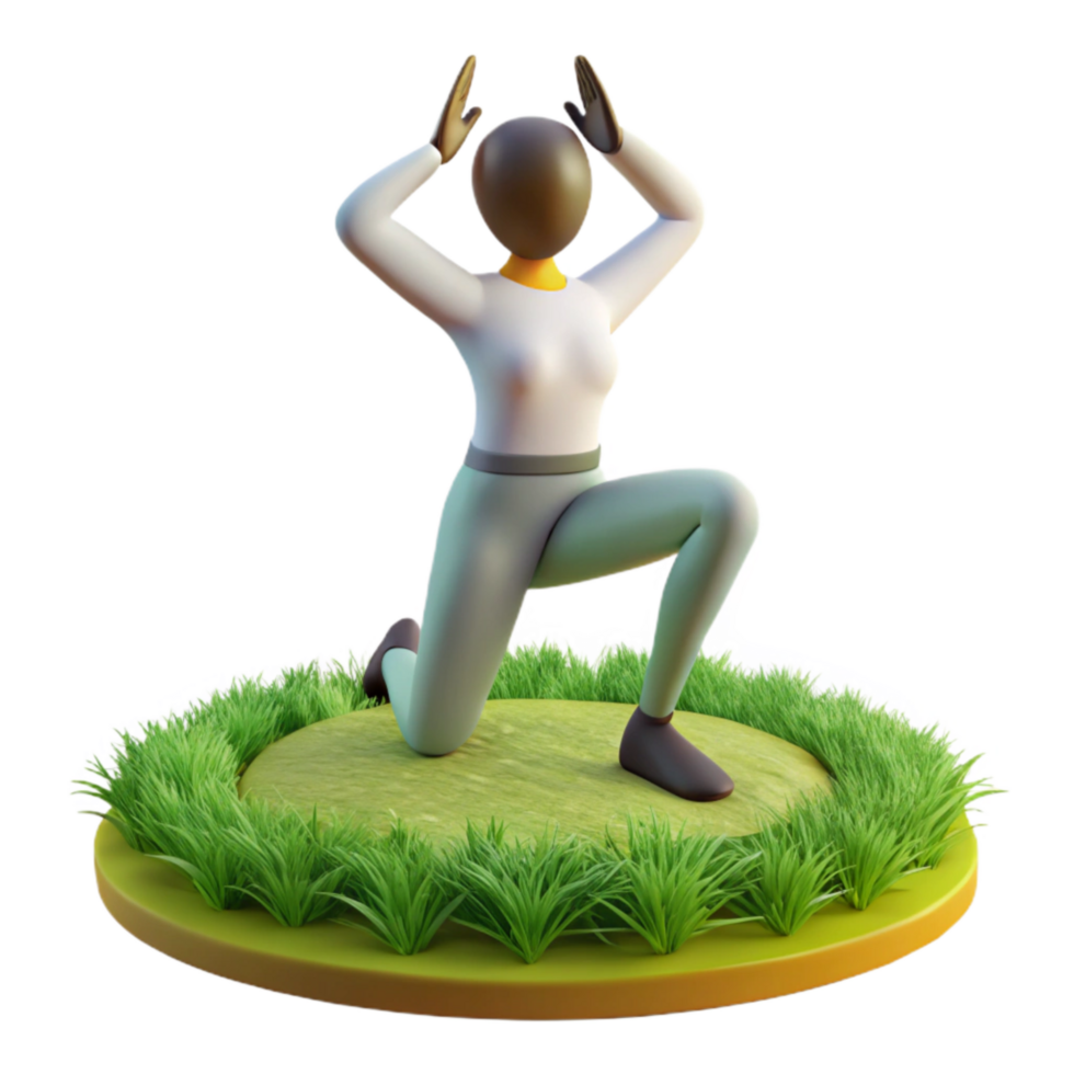 serene vintage Silhouette of Person Doing Yoga Cutout Element professional png