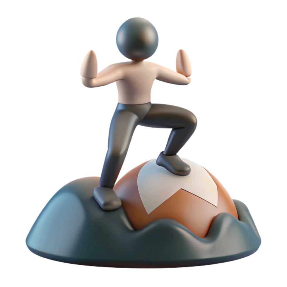wonderful creative Silhouette of Person Doing Yoga Cutout Element professional png