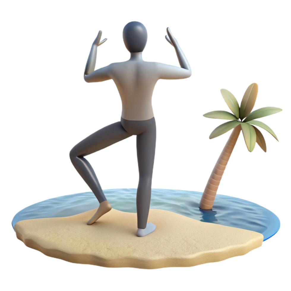 impressive abstract Silhouette of Person Doing Yoga Cutout Element png