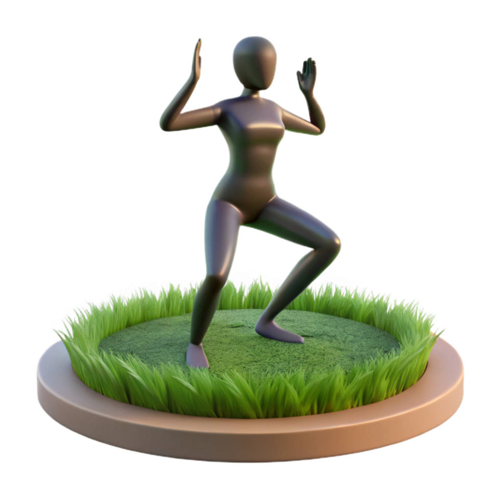 wonderful modern Silhouette of Person Doing Yoga Cutout Element high quality png