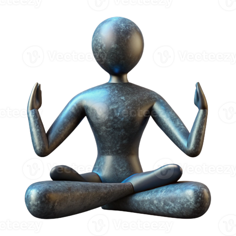 wonderful traditional Silhouette of Person Doing Yoga Cutout Element detailed png
