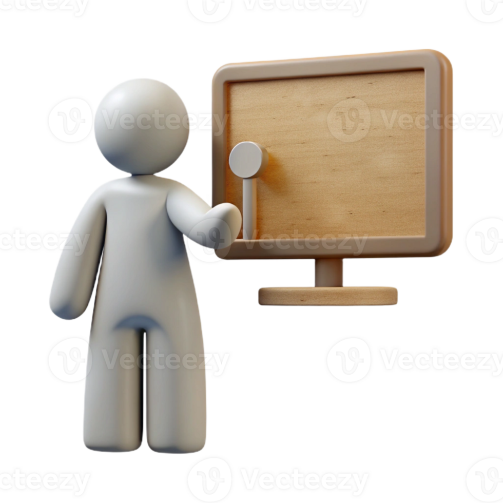 dramatic artistic Silhouette of Person Giving Presentation Cutout premium png