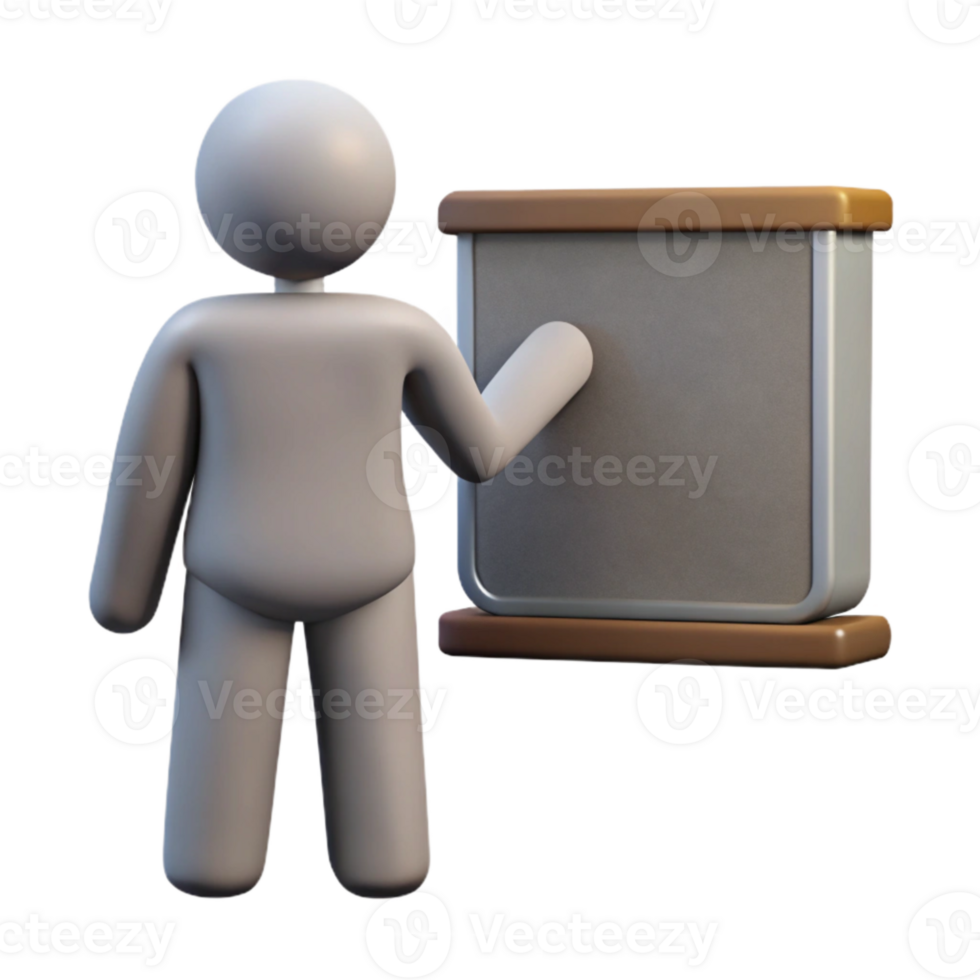 wonderful classic Silhouette of Person Giving Presentation Cutout high quality png