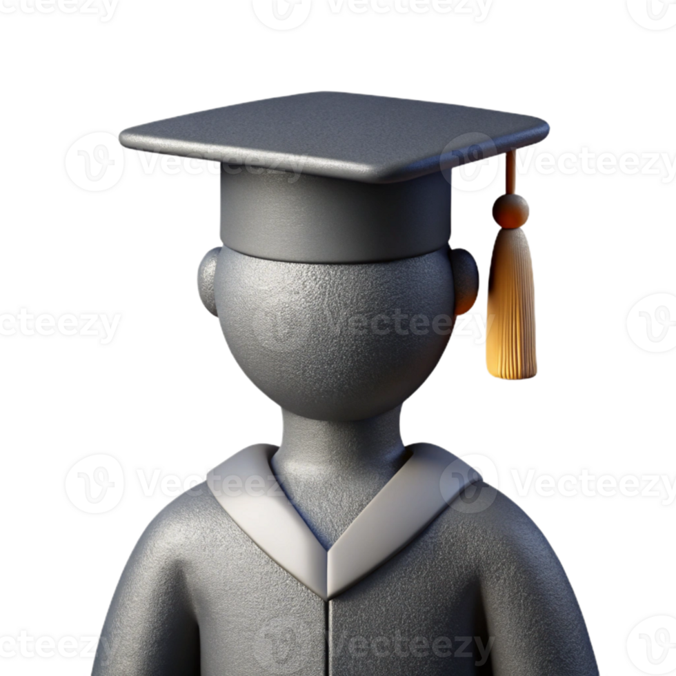 beautiful abstract Silhouette of Person Graduating Celebration Symbol Black Fill Transparent Background professional png