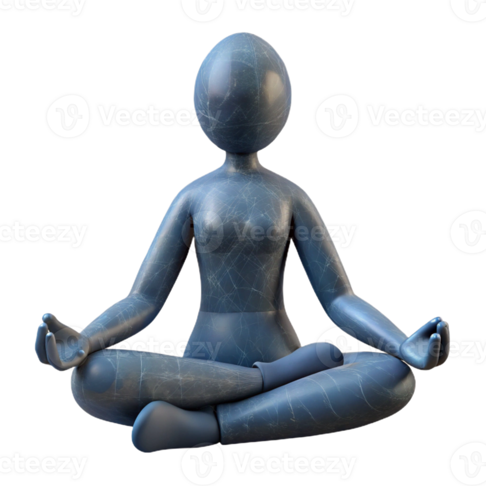 beautiful traditional Silhouette of Person in Lotus Pose Transparent Background authentic png