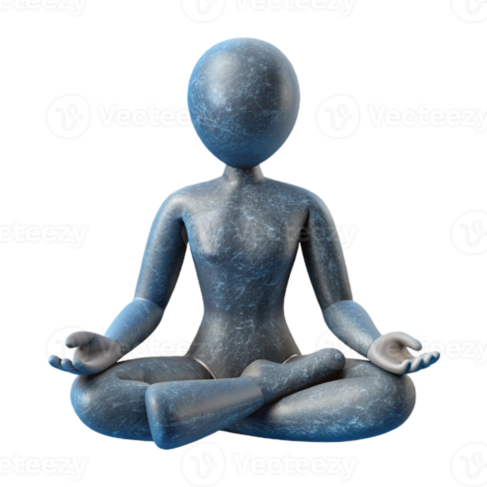 extraordinary minimalist Silhouette of Person in Lotus Pose Transparent Background original png
