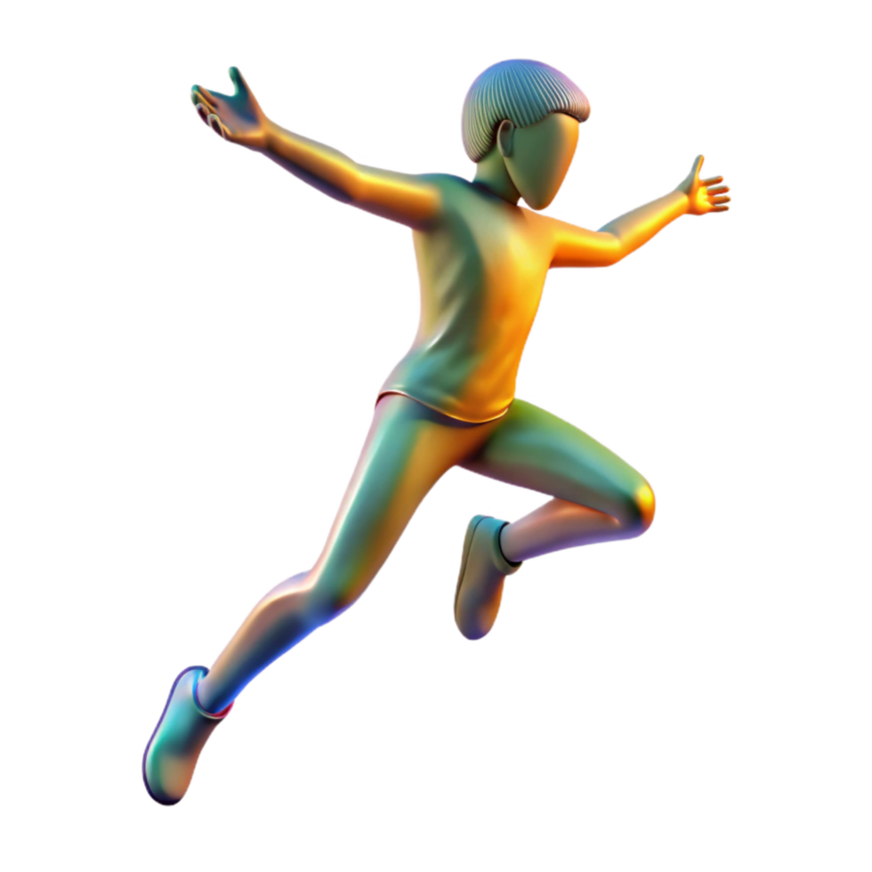 magnificent classic Silhouette of Person Jumping Cutout Element detailed png