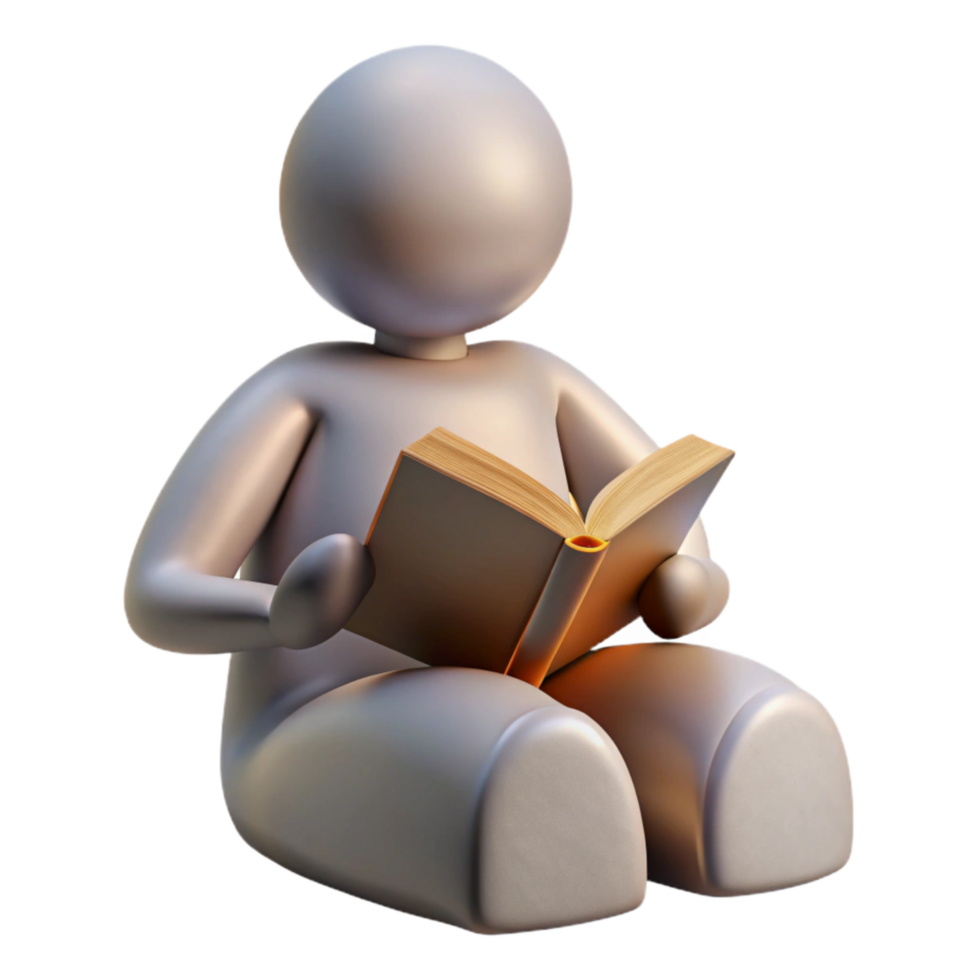 extraordinary modern Silhouette of Person Learning Isolated exclusive png
