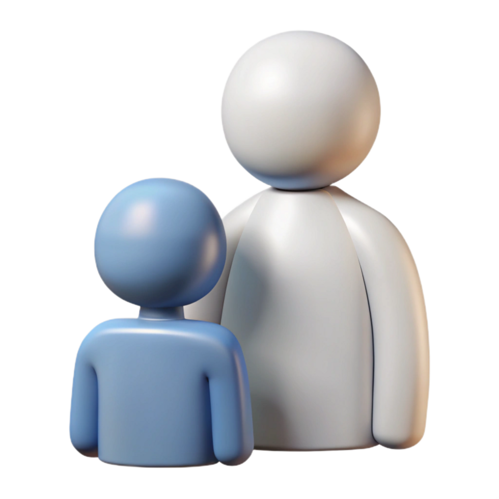 serene rustic Silhouette of Person Mentoring Cutout genuine png