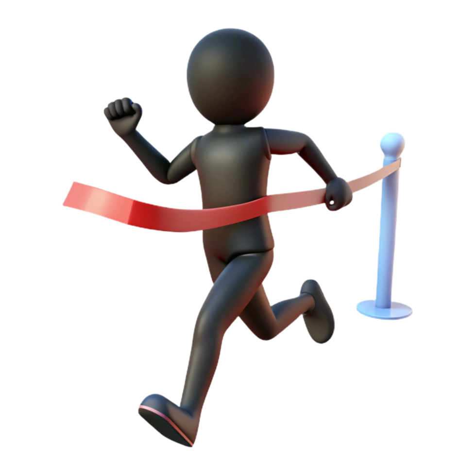 wonderful modern Silhouette of Person Running Cutout Element exclusive png