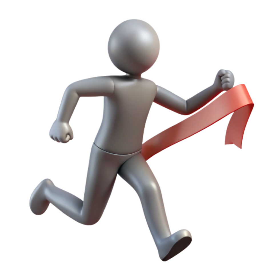 elegant contemporary Silhouette of Person Running Cutout Element genuine png