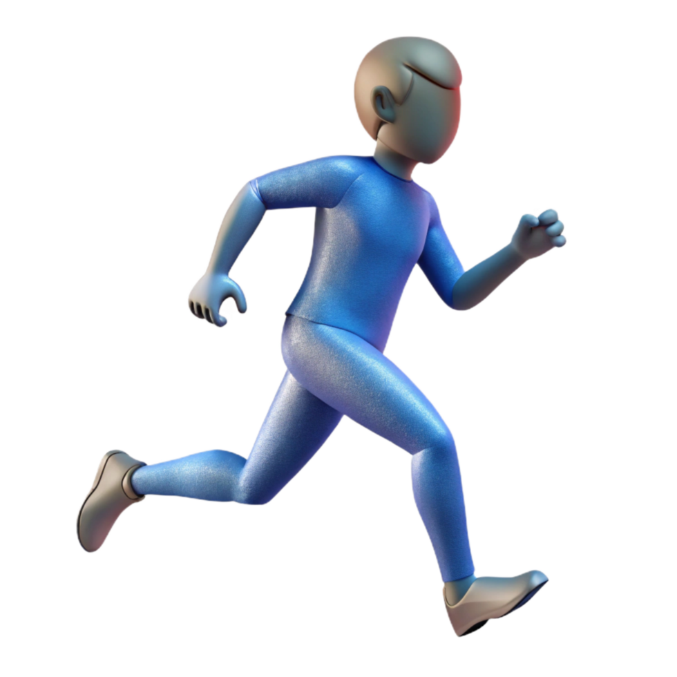 beautiful artistic Silhouette of Person Running Cutout Element exclusive png