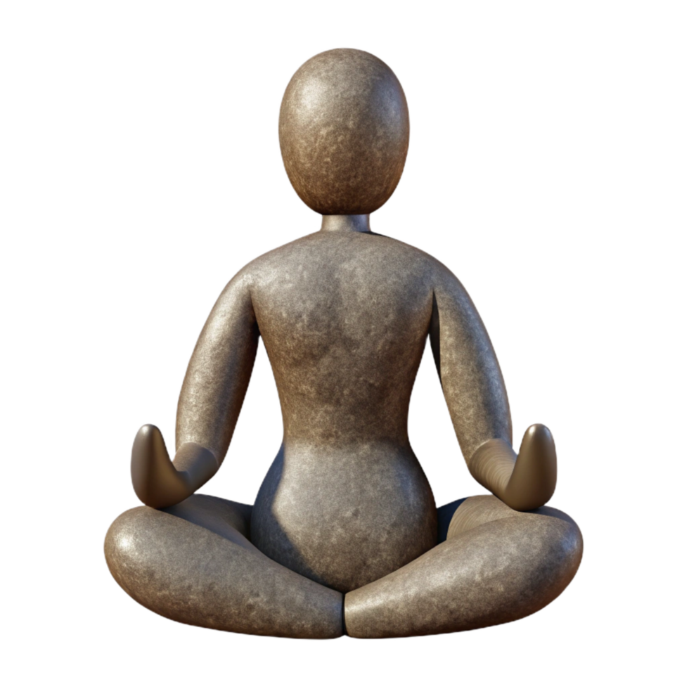 magnificent artistic Silhouette of Person Sitting in Meditation Cutout detailed png
