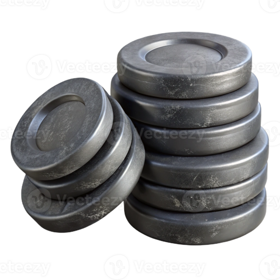 vibrant modern Silhouette of Stack of Coins Isolated png