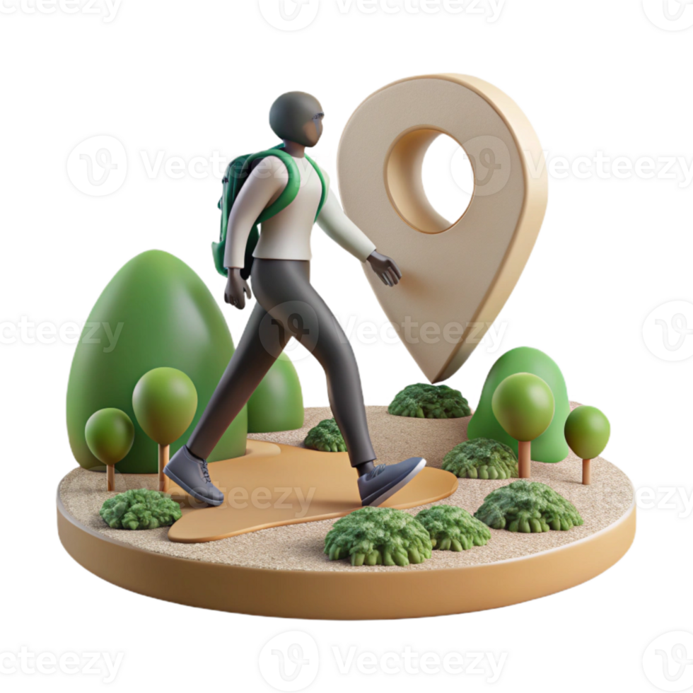 beautiful classic Silhouette Person Walking in Nature Cutout genuine png