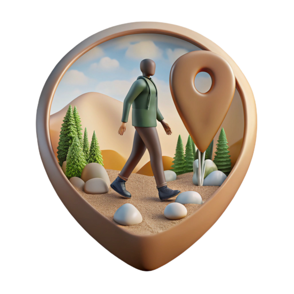 dramatic abstract Silhouette Person Walking in Nature Cutout detailed png