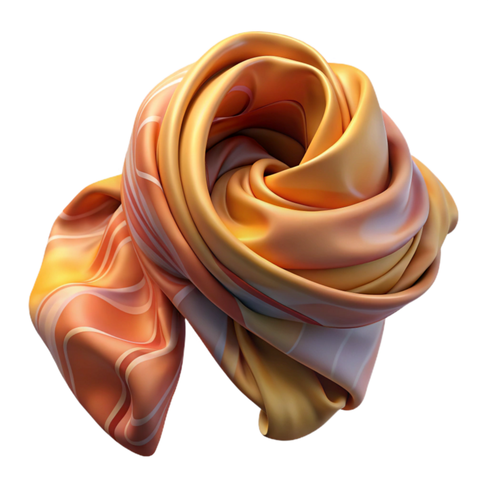 extraordinary minimalist Silk Scarf Flowing Design Cutout authentic png