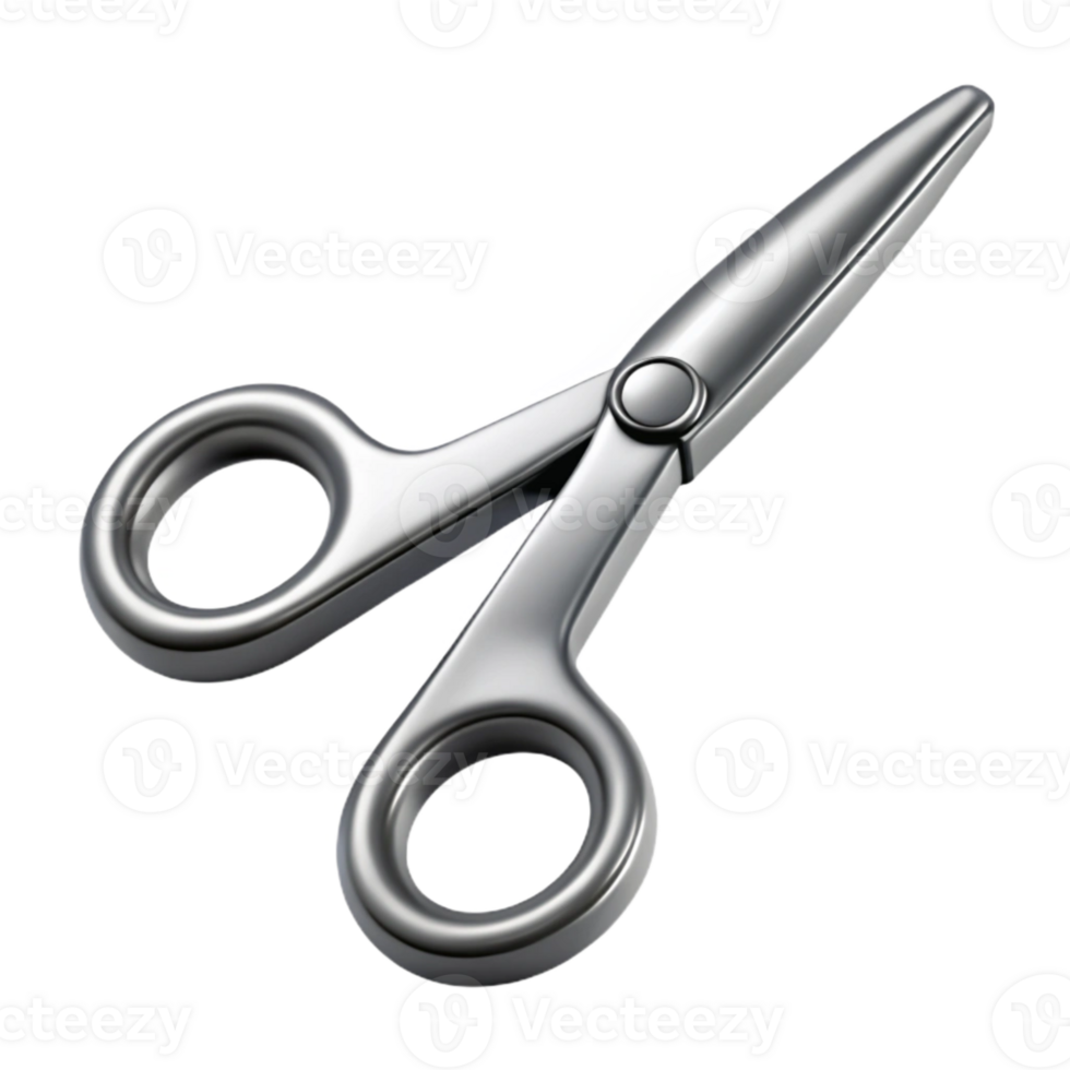 beautiful contemporary Silver Barber Scissors Isolated on Transparent genuine png