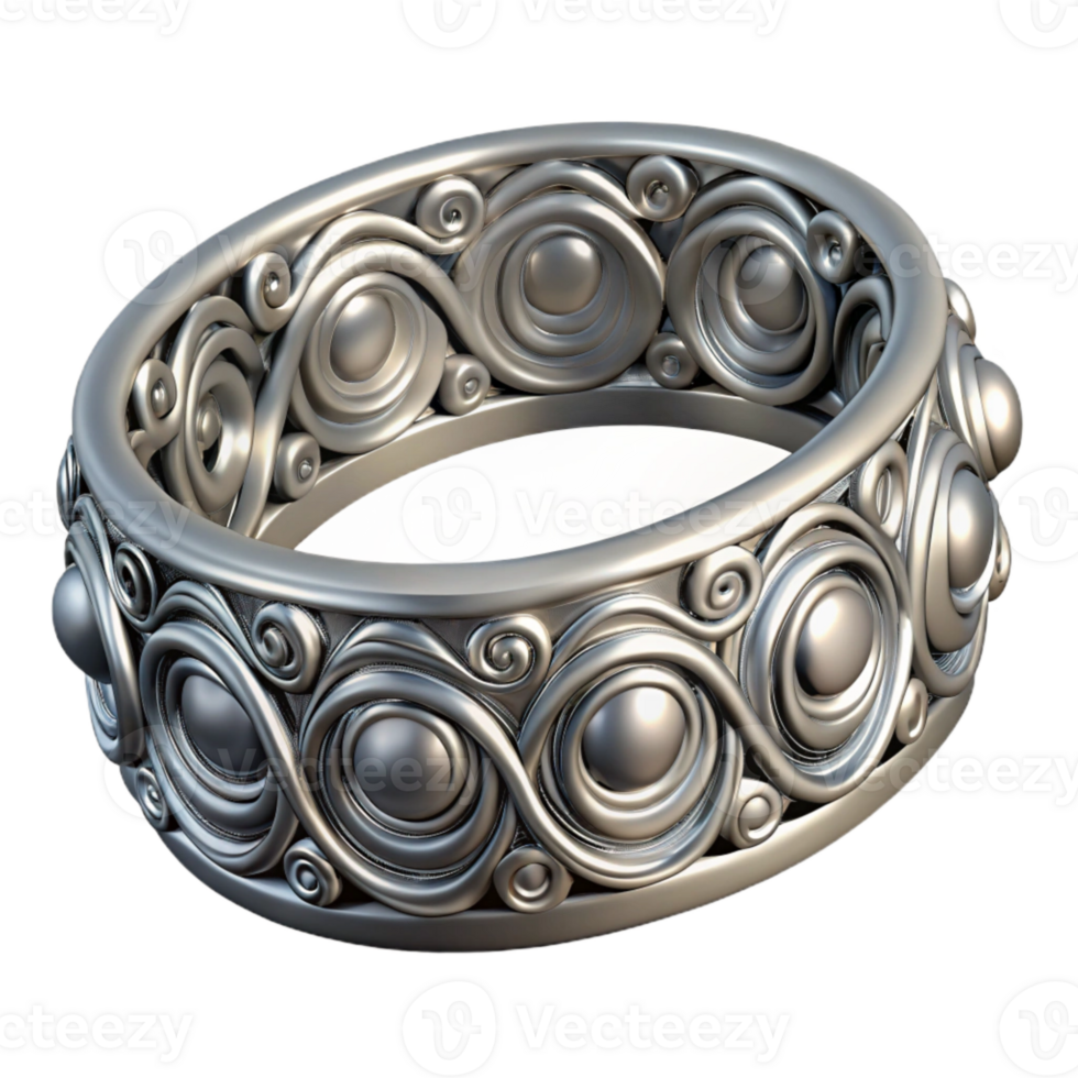 wonderful modern Silver Bracelet Intricate Design Cutout high resolution png