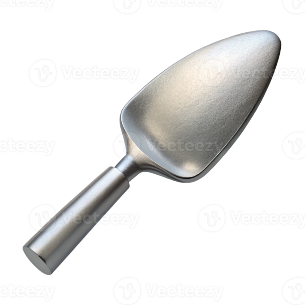 dramatic modern Silver Cosmetic Spatula Isolated on Transparent Background premium png