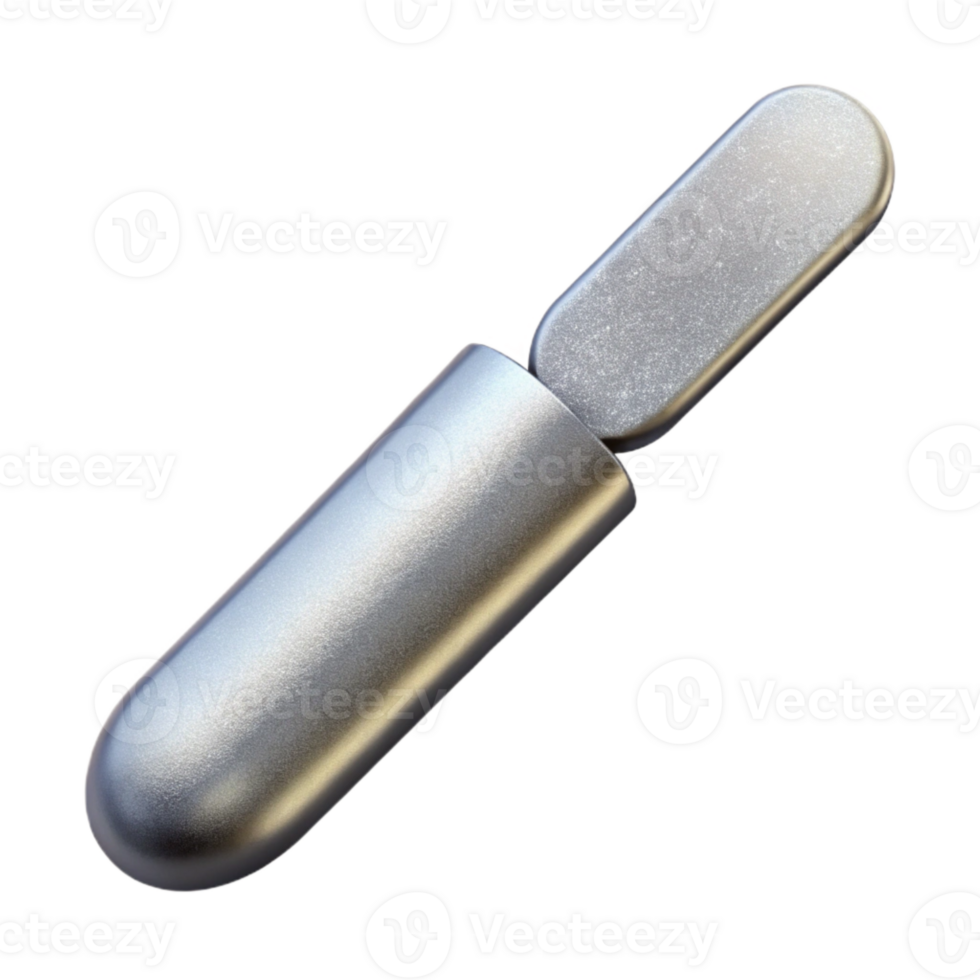 stunning contemporary Silver Cuticle Pusher Isolated on Transparent high resolution png
