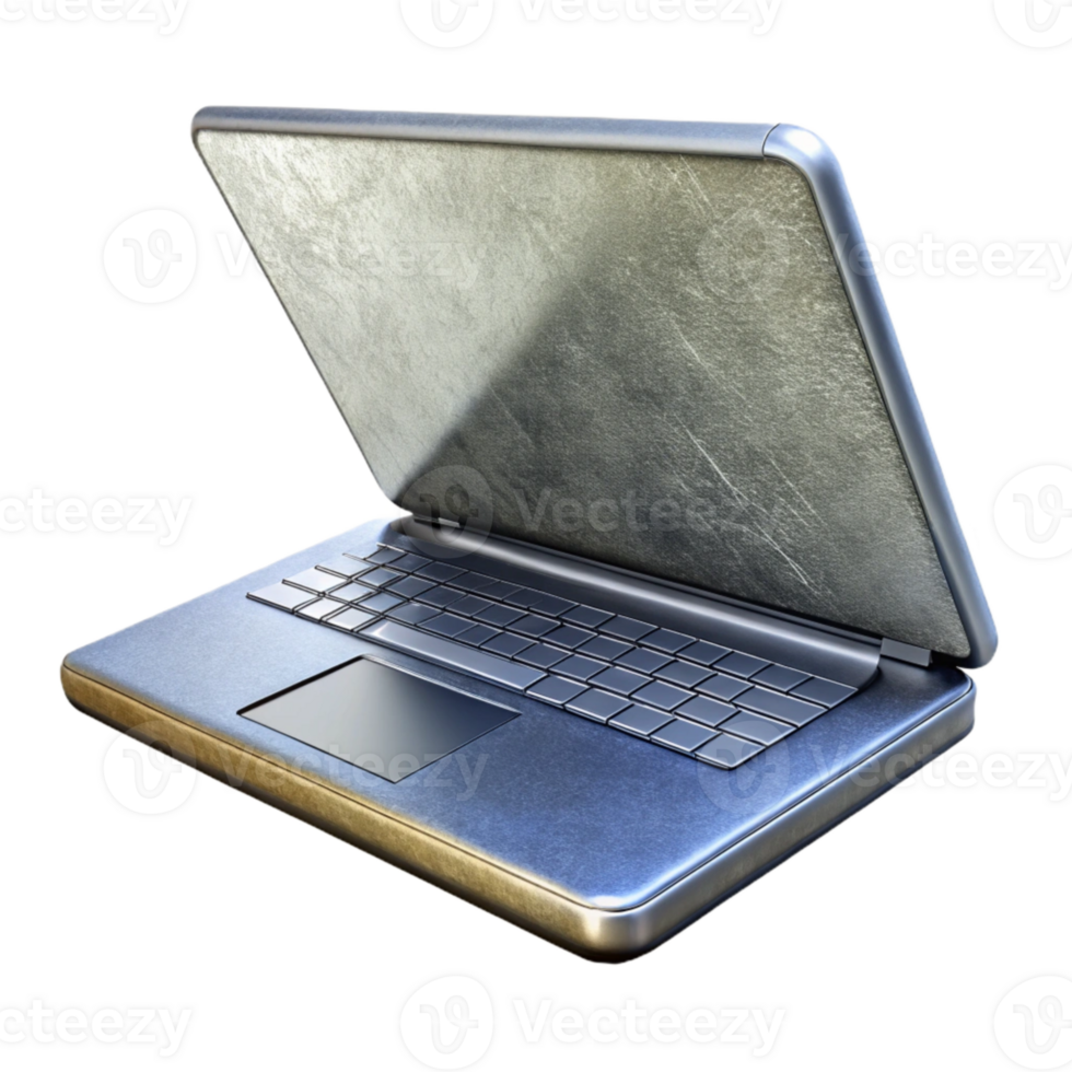 wonderful rustic Silver Laptop with Closed Lid Transparent Background original png