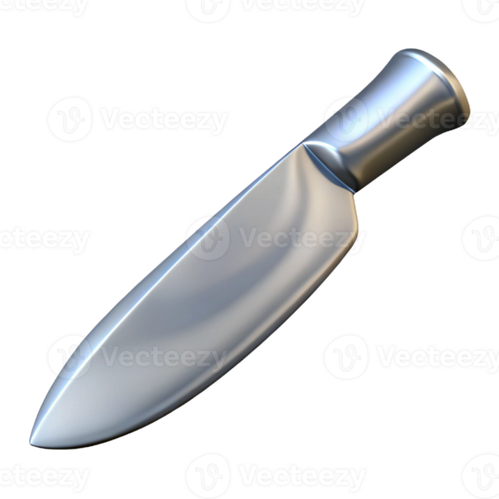 wonderful creative Silver Metal Knife Isolated on Transparent Background professional png
