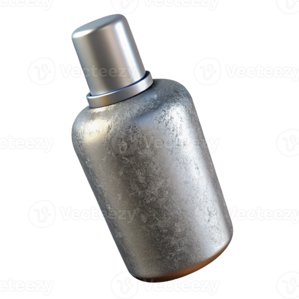 vibrant vintage Silver Nail Polish Remover Bottle Isolated Element professional png