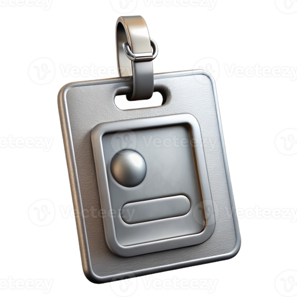 stunning modern Silver Name Tag Badge Cutout with Clip high resolution png