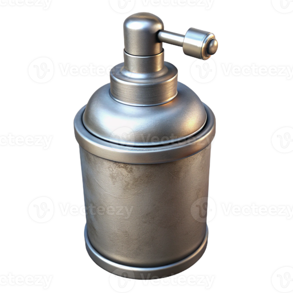 impressive minimalist Silver Perfume Atomizer Vintage Style Isolated premium png