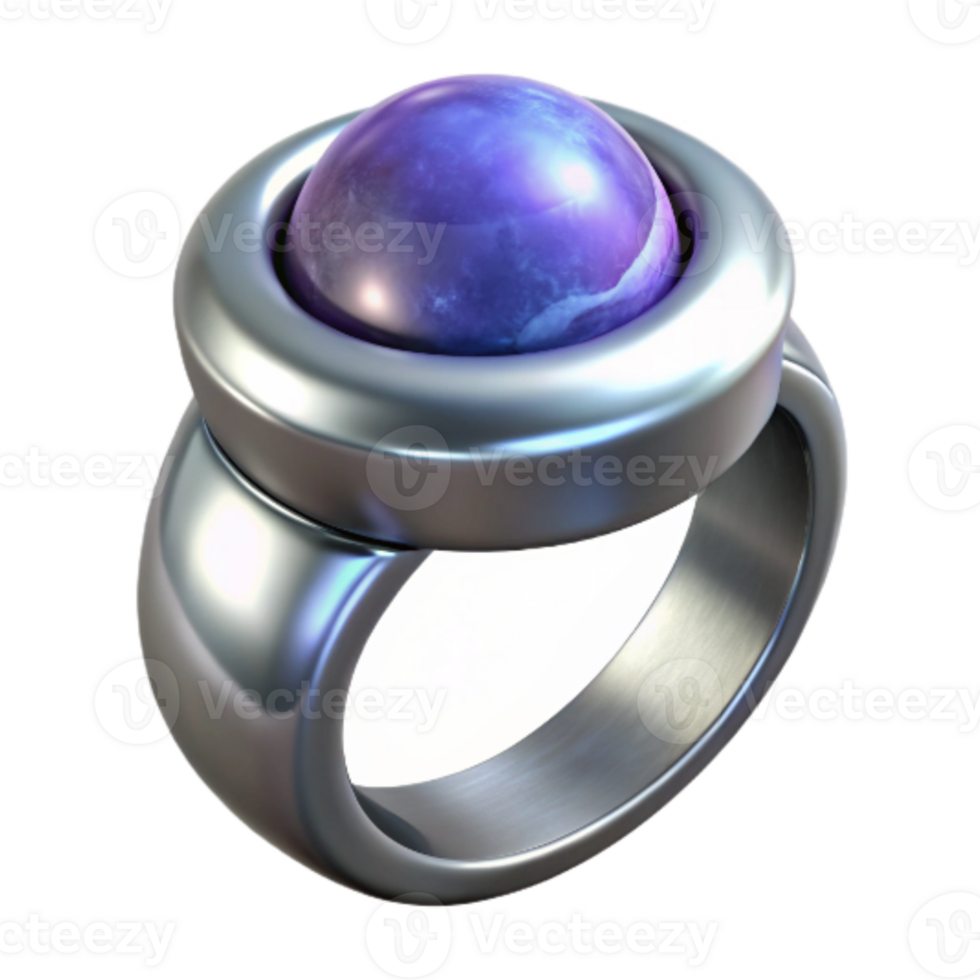 wonderful traditional Silver Ring with Gemstone Setting Cutout exclusive png
