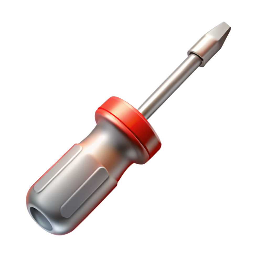 wonderful artistic Silver Screwdriver Close Up Transparent Background genuine png