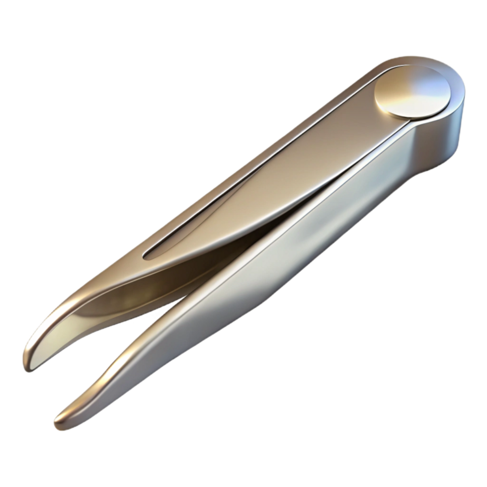 beautiful modern Silver Tweezers Precision Tip Isolated Cutout premium png