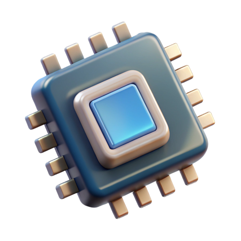 extraordinary traditional Simple Ai Chip with Processing Power Transparent Background authentic png