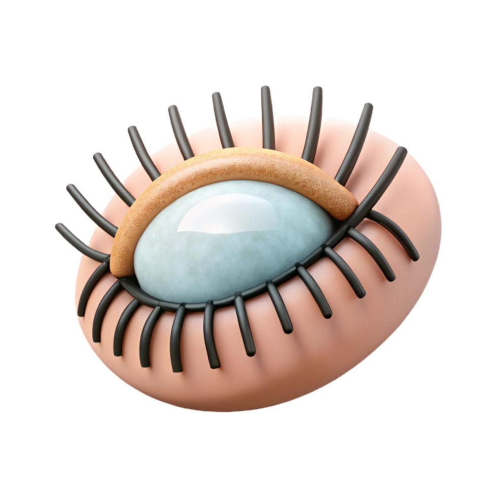 elegant artistic Simple Line Art Eye with Long Lashes Cutout detailed png