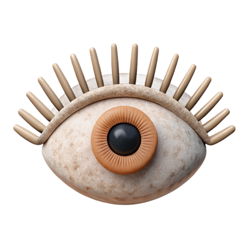 beautiful modern Simple Line Art Open Eye with Eyelashes Element professional png